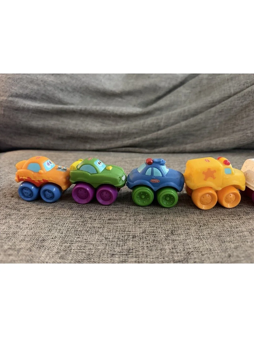 Playskool Tonka Lil Chuck and Friends Toy Car Lot of 7 Mini Chunky Soft Vehicles